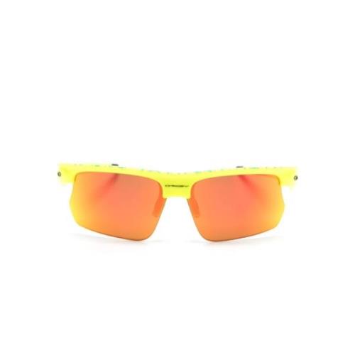 Oakley Fluorescerande Gula Spegelsolglasögon Yellow, Unisex