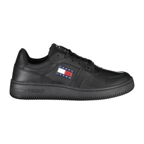 Tommy Hilfiger Sportiga Snörskor Svart Kontrasttryck Black, Dam