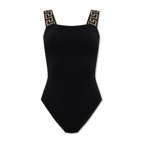 Versace Bodysuit med grekiskt mönster Black, Dam