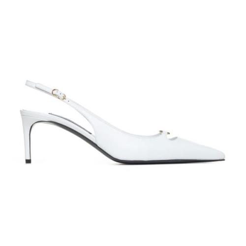 Dolce & Gabbana Eleganta Klack Sandaler White, Dam