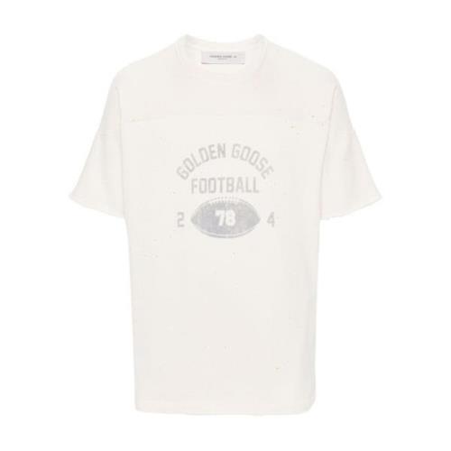 Golden Goose Vita T-shirts och Polos White, Herr