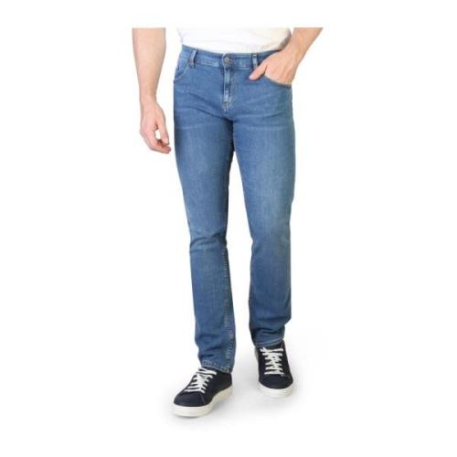 Napapijri Herr Solid Bomull Jeans med Knapp och Dragkedja Blue, Herr