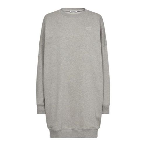 Co'Couture Oversize Sweat Dress Sweatshirts Grey Melan Gray, Dam