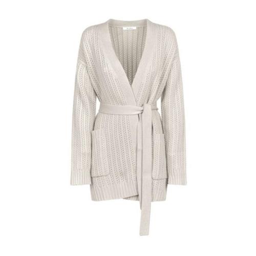 Max Mara Vanilla Cardigan med Robe Silhuett Beige, Dam