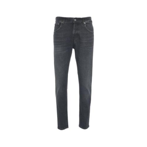 Dondup Morot Slim Fit Jeans med Logodetaljer Black, Herr