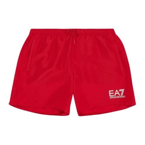 Emporio Armani EA7 Herr badshorts stiliga bekväma Red, Herr