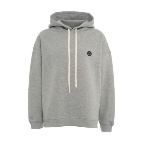 Joshua Sanders Broderad Logo Hoodie, Logo Patch, Tillverkad i Italien ...