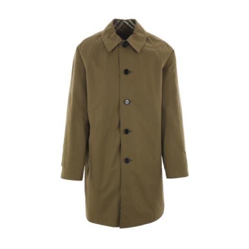 Burberry Reversible Trench Coat Check Print Green, Herr