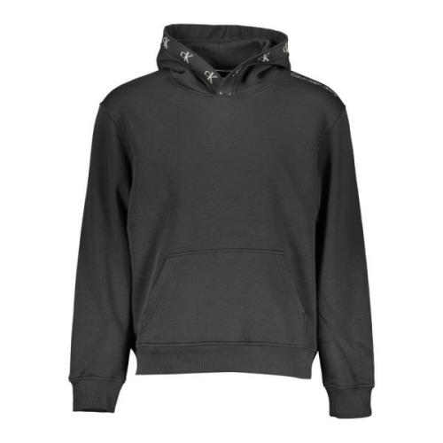 Calvin Klein Svart Sweatshirt med Långärmad och Logotyptryck Black, He...