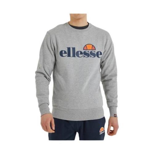 Ellesse Herr Sweatshirt Komfort Passform Ribbad Halsringning Gray, Her...