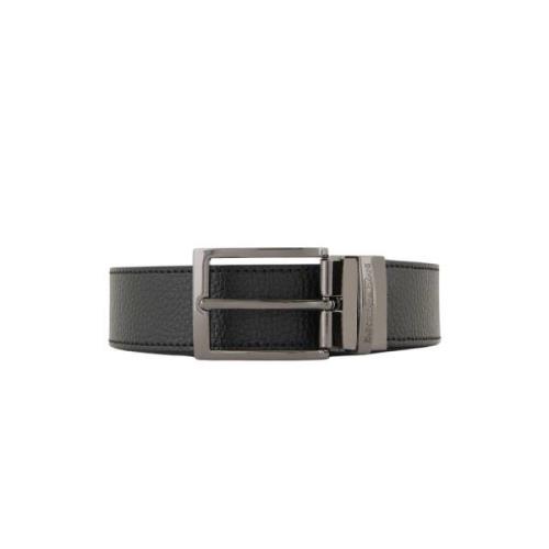 Emporio Armani Läder Herrbälte Black, Herr