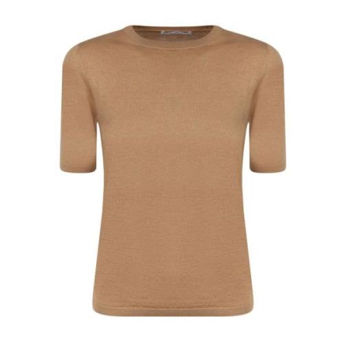 Max Mara Silke Kashmir Crew-Neck Tröja Brown, Dam