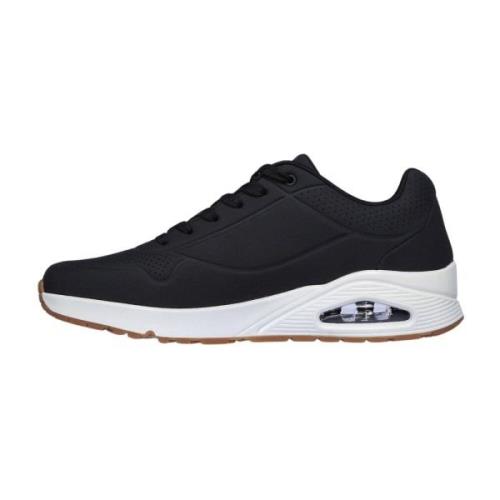 Skechers Stiliga Herr Sneakers med Memory Foam Black, Herr