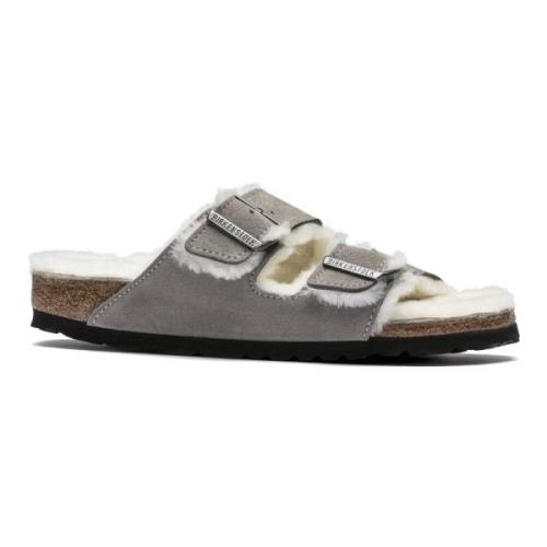 Birkenstock Fodrade damtofflor Gray, Herr