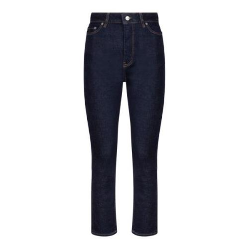 Ganni Indigo Blue Slim Leg Jeans Blue, Dam