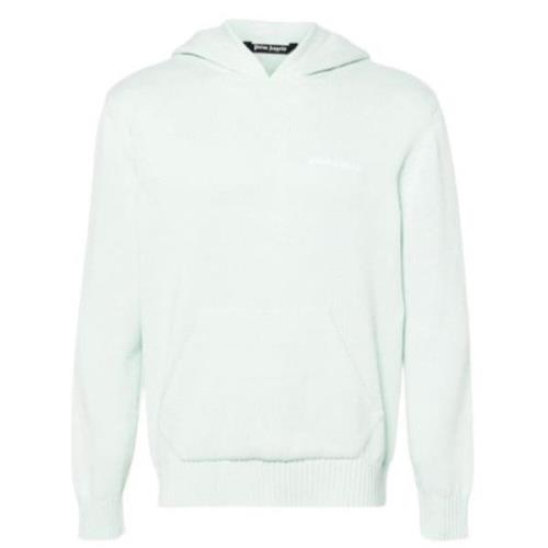 Palm Angels Stickad Mint Bomull Hoodie Green, Herr