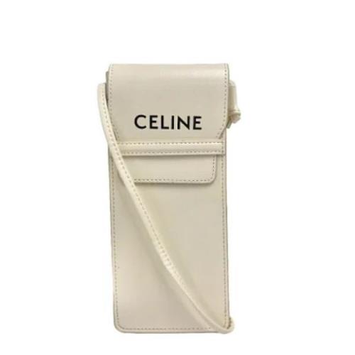 Celine Vintage Pre-owned Laeder axelremsvskor White, Dam