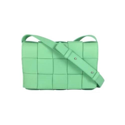 Bottega Veneta Vintage Pre-owned Laeder axelremsvskor Green, Dam