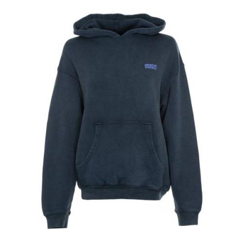 American Vintage Mysig hoodie med känguruficka Blue, Dam