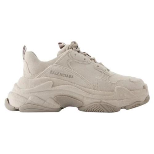 Balenciaga Laeder sneakers Beige, Dam