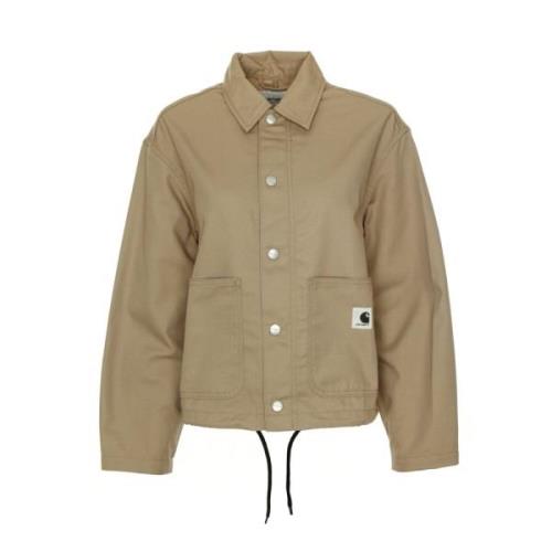 Carhartt Wip Enkel Skjorta Jacka Overshirt Beige, Dam