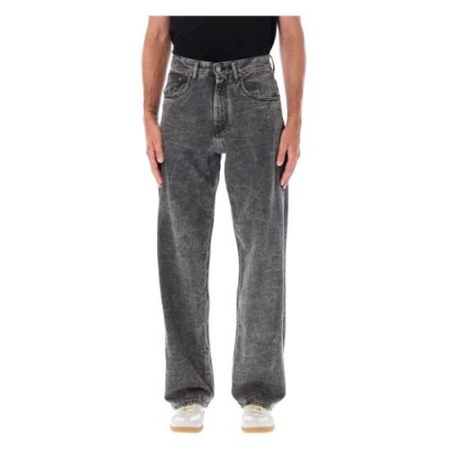 MM6 Maison Margiela Bred Denim Jeans Grå Tvätt Gray, Herr