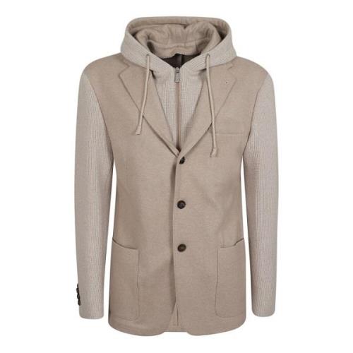 Eleventy Bib Jacket i Sand Beige, Herr