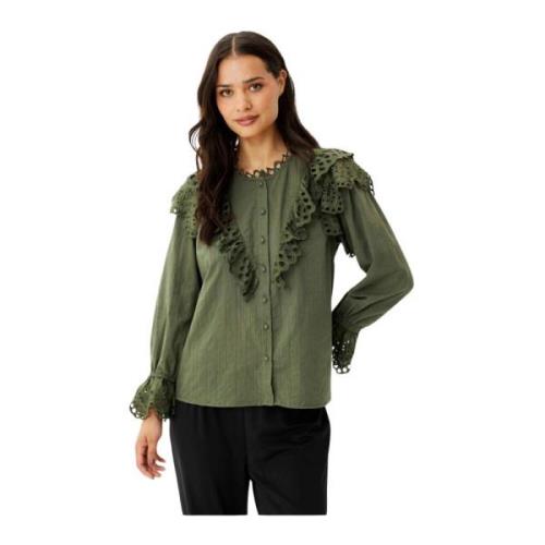 IN Front Lila Shirt 16398 Army Blouse Green, Dam