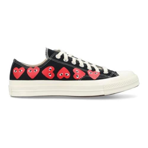 Comme des Garçons Play Svart Hjärttryck Låg-Top Sneakers Black, Herr