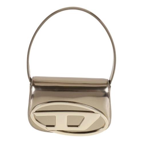 Diesel Metallic Cross Body Väska Beige, Dam