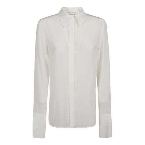 Max Mara Sidenskjorta Vit Elegant Stil White, Dam