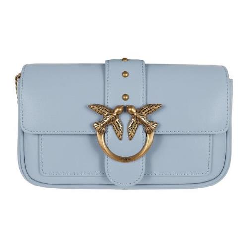 Pinko Blå Crossbody Väska Love Birds Blue, Dam