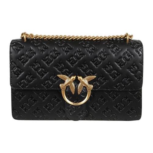 Pinko Svart Cross Body Love Väska Black, Dam