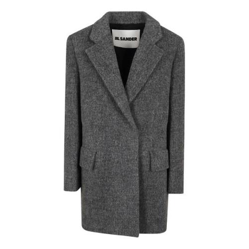 Jil Sander Lyxig Grå Cape Aw24 Gray, Dam