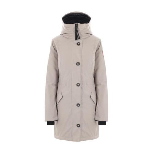 Canada Goose Ljusgrå Teknisk Canvas Parka Beige, Dam