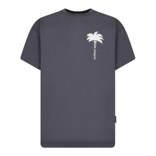 Palm Angels Grå Snygg T-shirt Gray, Herr