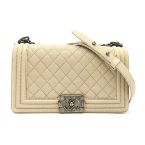 Chanel Vintage Pre-owned Laeder axelremsvskor Beige, Dam