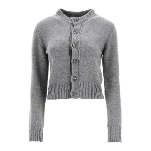 Ami Paris Kashmir Crewneck Cardigan Gray, Dam