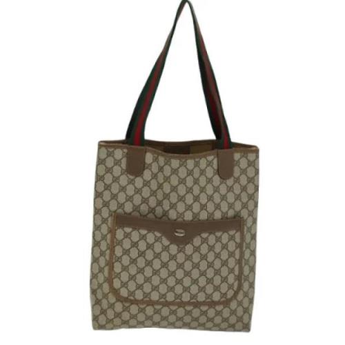 Gucci Vintage Pre-owned Canvas totevskor Beige, Dam