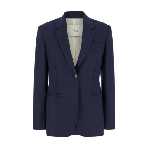 Tela Stiliga Blazer Jackor Blue, Dam