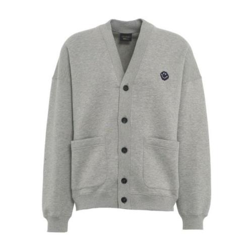 Joshua Sanders V-ringad Jersey Cardigan med Fickor Gray, Herr