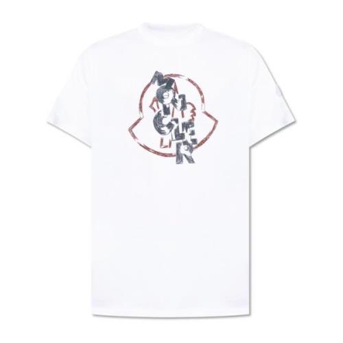 Moncler T-shirt med logotyp White, Herr