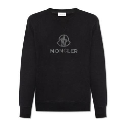 Moncler Sweatshirt med logotyp Black, Herr