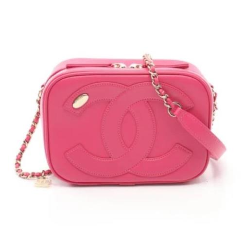 Chanel Vintage Pre-owned Laeder axelremsvskor Pink, Dam