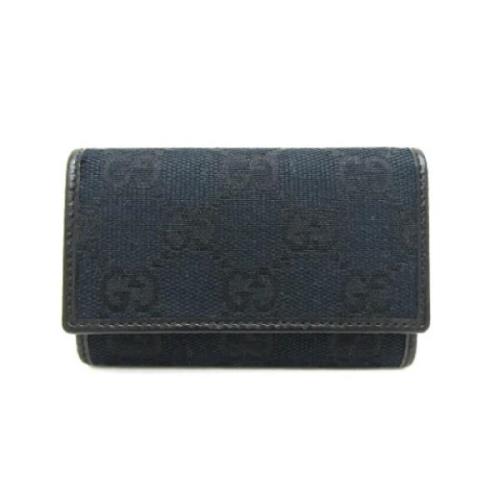 Gucci Vintage Pre-owned Canvas nyckelhllare Blue, Dam