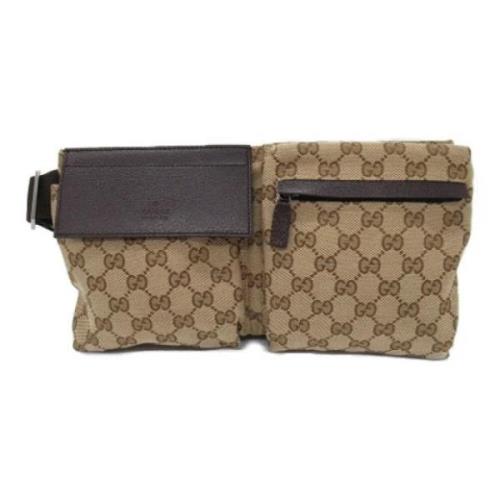 Gucci Vintage Pre-owned Canvas resvskor Beige, Dam