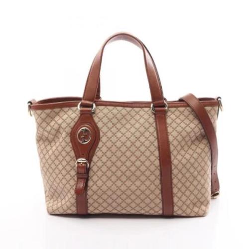 Gucci Vintage Pre-owned Canvas totevskor Beige, Dam