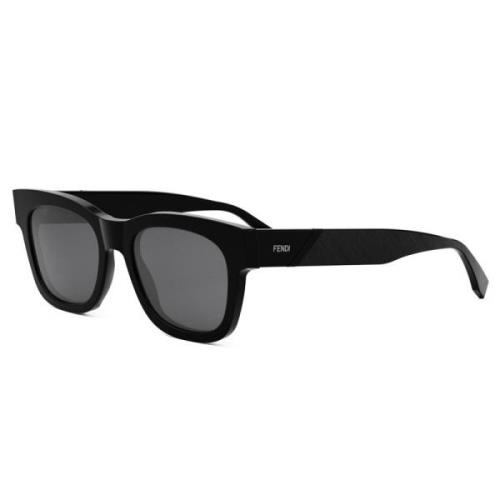 Fendi Stiliga solglasögon med gråa linser Black, Unisex