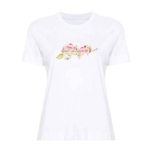 Givenchy Vit Blommig Jersey Top White, Dam