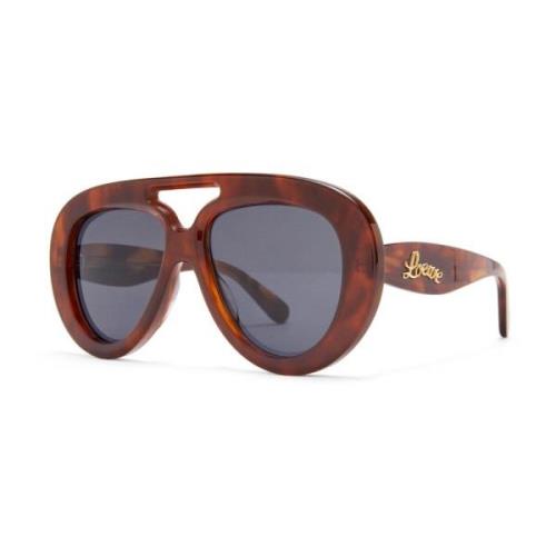 Loewe Aviator Spoiler Solglasögon Blå Linser Brown, Dam